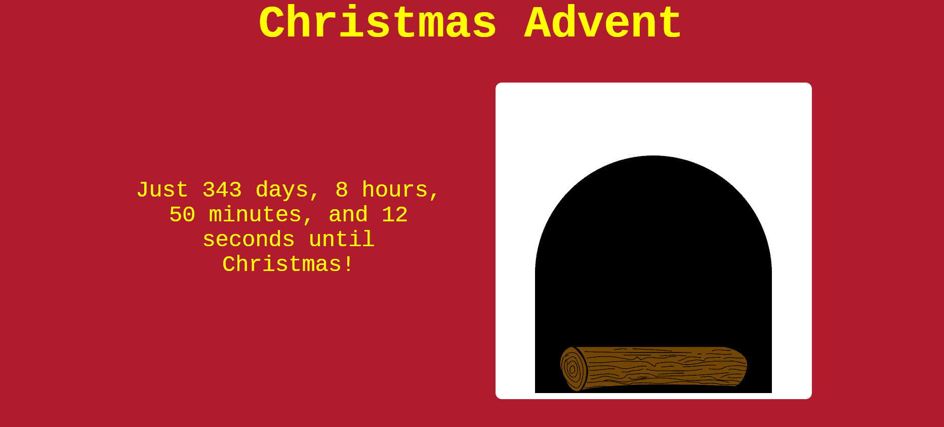 Christmas Advent desktop view